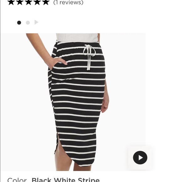 NWT SO Curved Hem Midi Skirt. - Picture 2 of 5